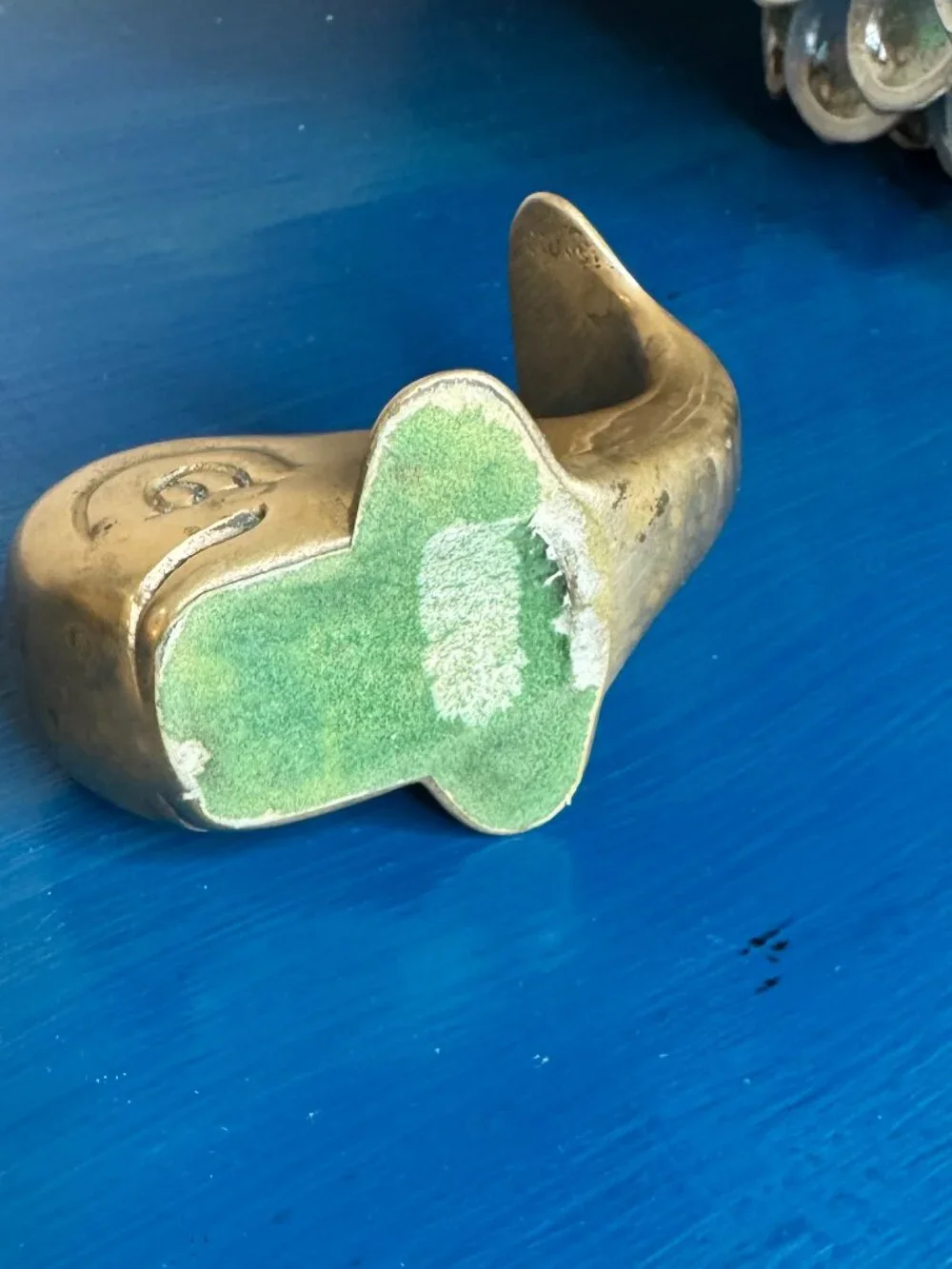 Vintage Solid Brass Whale Figurine / Paperweight